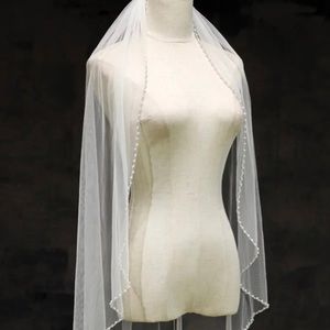 Mori Lee Fingertip Bridal Veil With Pearls & Rhinestones